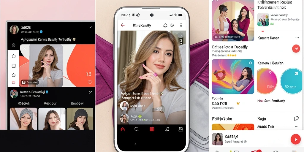 Antarmuka pengguna <strong>365ZK</strong> dengan berbagai fitur Kamera Beautify yang menarik.
