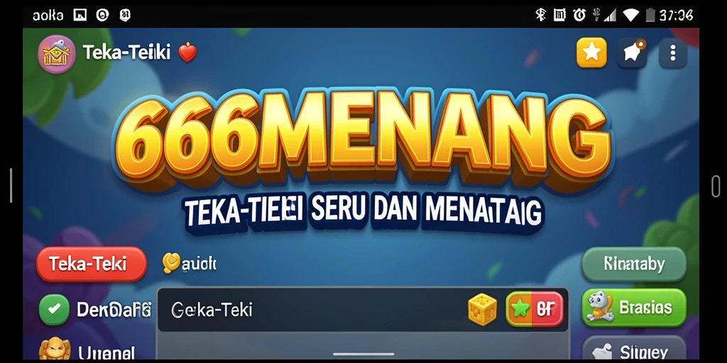 Tampilan antarmuka permainan Teka-Teki 666MENANG yang menarik.