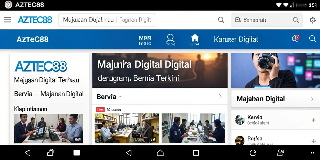 Tampilan antarmuka AZTEC88 yang menarik dan mudah digunakan.