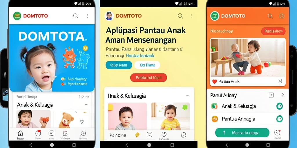 Antarmuka aplikasi DOMTOTO yang memudahkan pemantauan anak.
