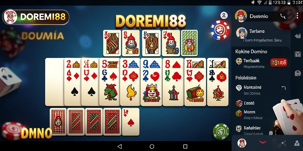 Tampilan antarmuka DOREMI88 dengan fungsi permainan Domino yang interaktif.