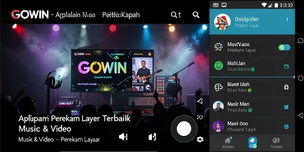 Antarmuka GOWIN yang memudahkan pengguna untuk merekam layar.