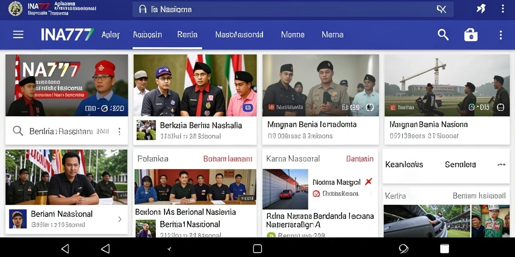 Antarmuka INA777 yang menampilkan berita Nasional terkini.