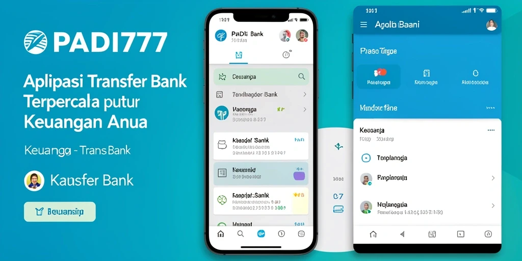 Screenshot utama PADI777 menampilkan antarmuka pengguna untuk transfer bank.