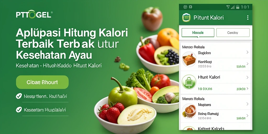 Antarmuka PTTOGEL menampilkan fitur Hitung Kalori dengan jelas dan menarik.