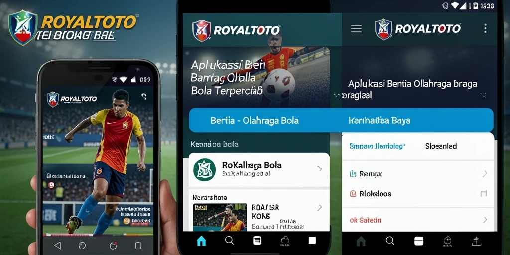 Antarmuka pengguna ROYALTOTO yang menampilkan berita olahraga bola terbaru.