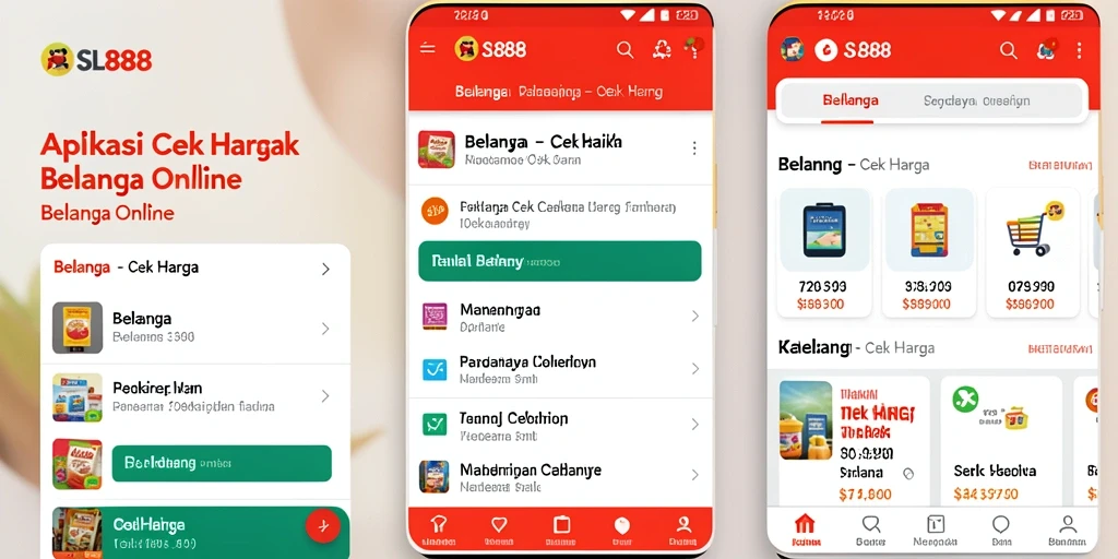 Antarmuka aplikasi SL888 yang intuitif untuk cek harga.